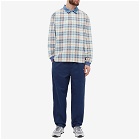 Fucking Awesome Men's Plaid Rugby Shirt in White/Blue