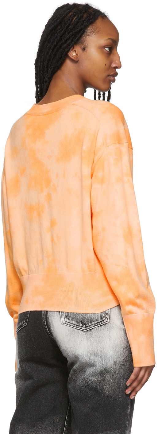 Kenzo Orange Tie-Dye Tiger Crest Sweater