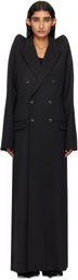 VETEMENTS Black Tight Shoulder Tailored Coat
