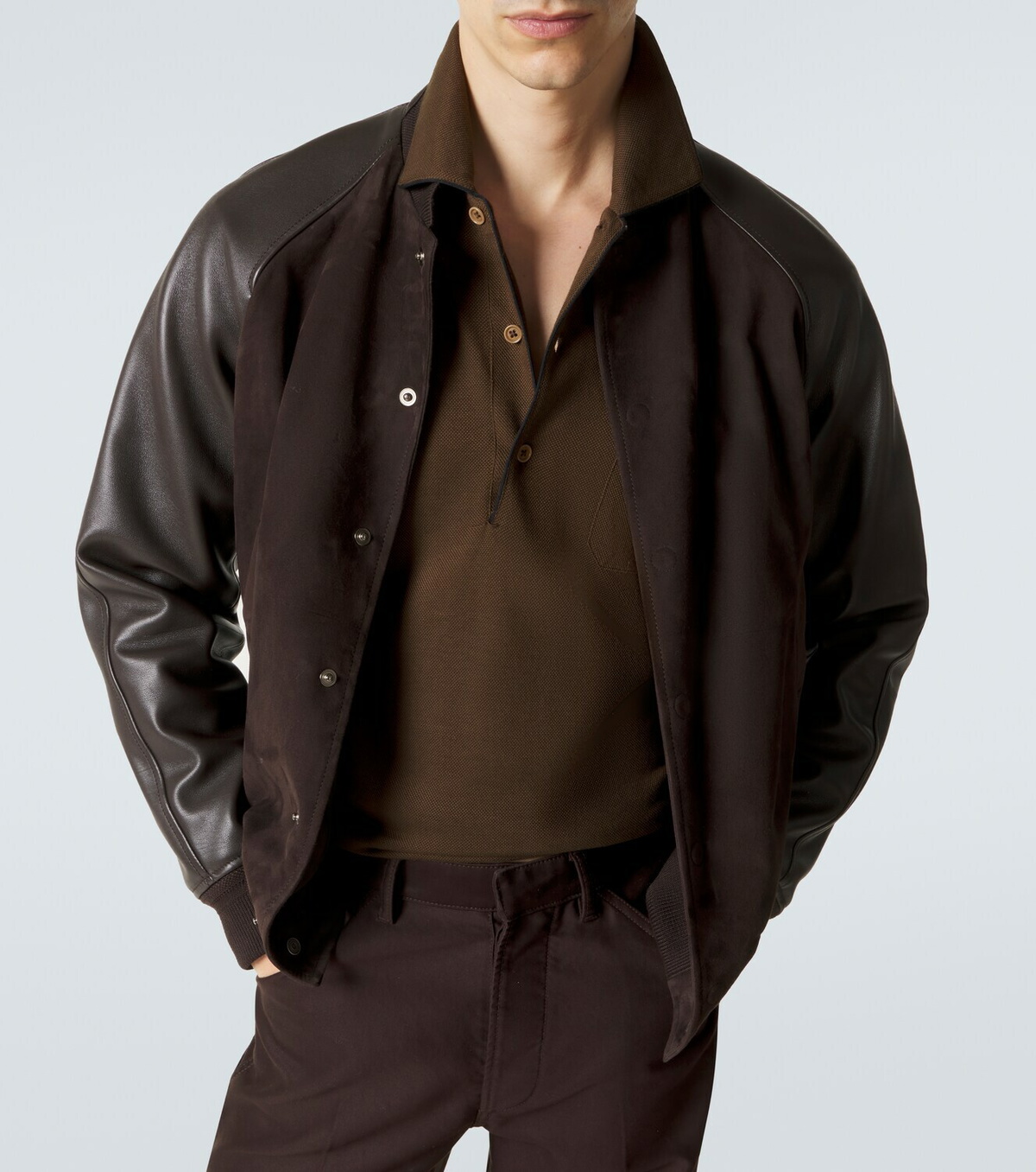 Tom Ford Silk and cotton piqué polo shirt