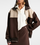 Miu Miu Colorblocked zip-up sweatshirt