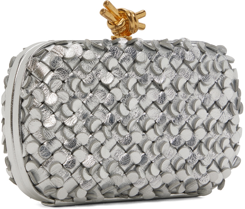 Bottega Veneta Silver Knot Clutch