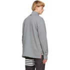 Thom Browne Grey Intarsia 4-Bar Sweatshirt
