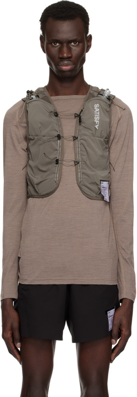 Photo: Satisfy Taupe Justice Cordura 5L Hydration Vest