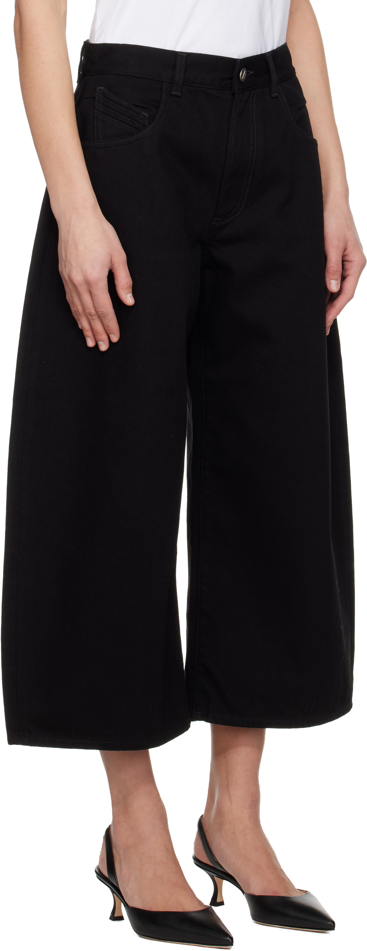 The Attico Black Long Jeans