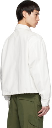 Uniform Bridge White Spread Collar Jacket