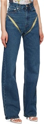 Y/Project Blue Cut Out Jeans