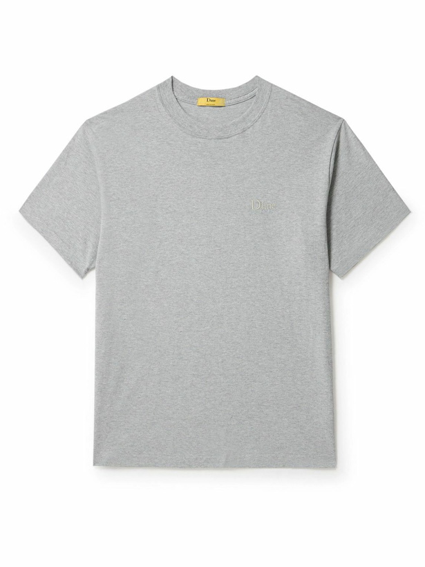 Photo: DIME - Logo-Embroidered Cotton-Jersey T-Shirt - Gray