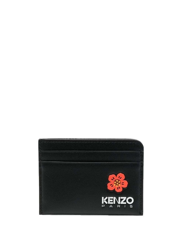 Photo: KENZO - Logo Leather Credit Card Case