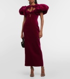 Rasario Cutout velvet midi dress