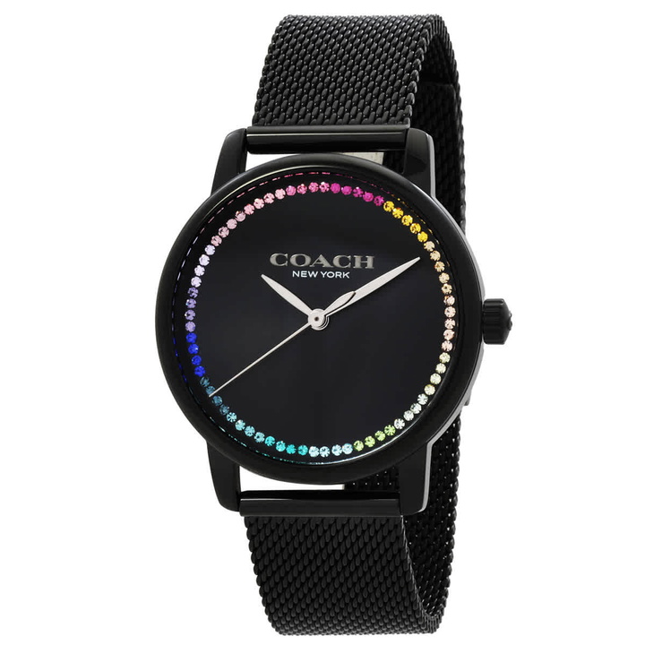 Photo: Coach Grand Quartz Black Dial Ladies Watch 14504070