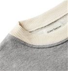 Oliver Spencer - Robin Contrast-Trimmed Mélange Organic Loopback Cotton-Jersey Sweatshirt - Gray