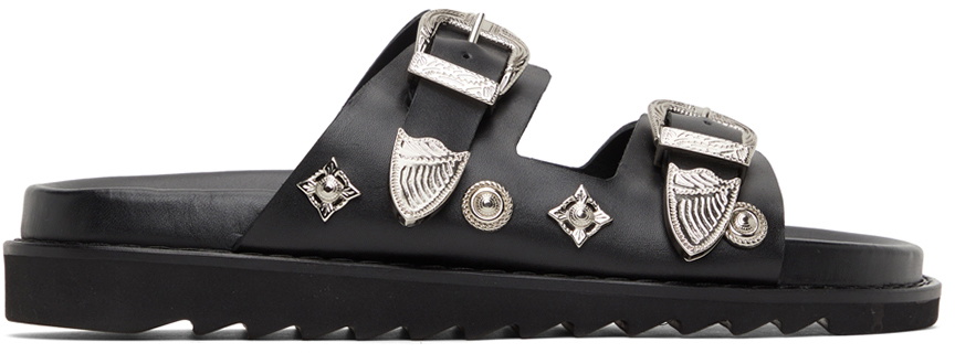 Toga Virilis Black Studded Slide Sandals Toga Virilis