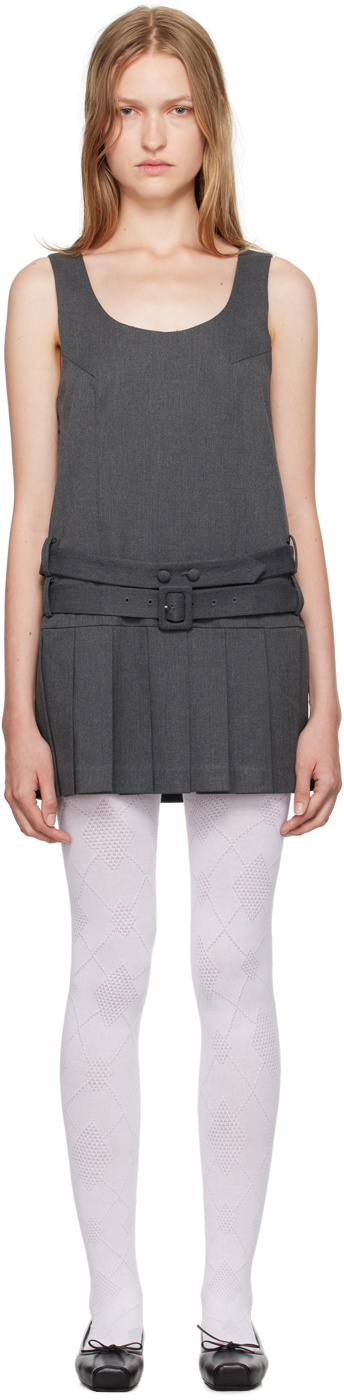 【OPEN YY】24FW BELTED PLEATED MINI DRESS OPEN YY