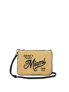 MC2 Saint Barth Parisienne Straw Pochette With Miami Embroidery