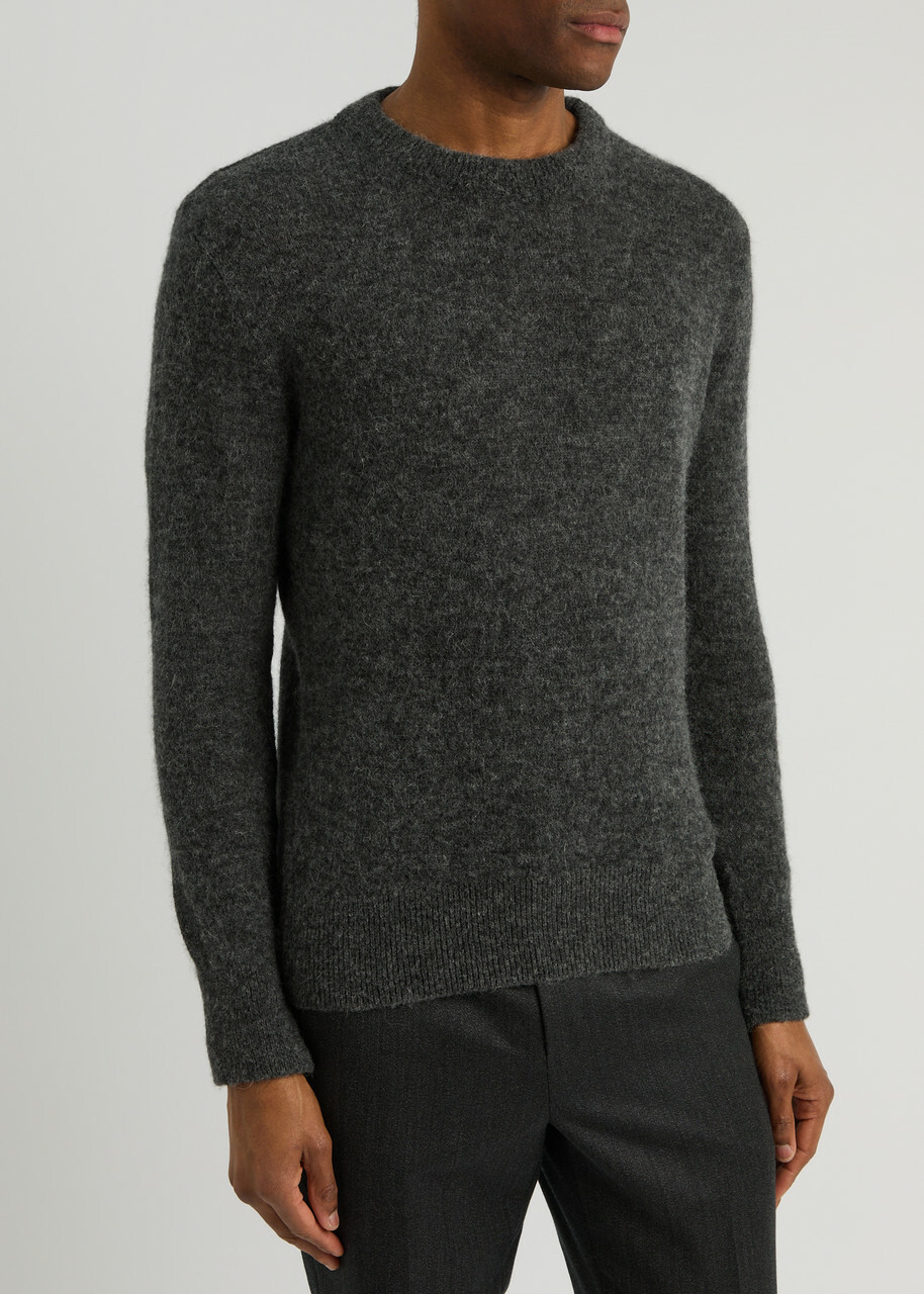 Oliver Spencer Blenheim Alpaca-blend Jumper Grey
