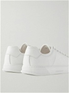 FERRAGAMO - Cube Logo-Embroidered Leather Sneakers - Neutrals