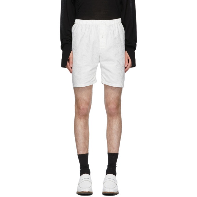 Photo: Sulvam White Embroidered Shorts
