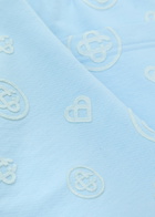 Casablanca Logo-monogrammed Cotton Shorts Light Blue