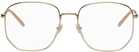 Gucci Gold Rectangular Glasses