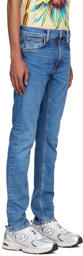 Nudie Jeans Blue Lean Dean Slim Tapered Jeans