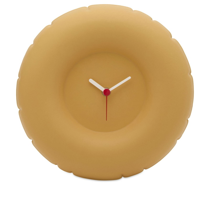 Photo: Home Studyo Holly Clock in Yolk Yellow 