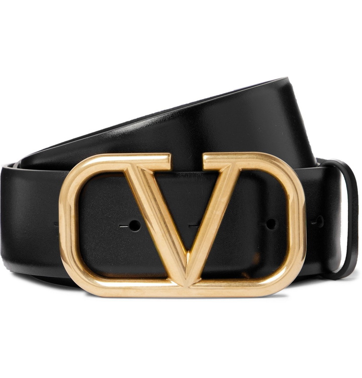 Photo: VALENTINO - Valentino Garavani 4cm Glossed-Leather Belt - Black
