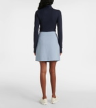 Tory Sport Ruffled twill miniskirt