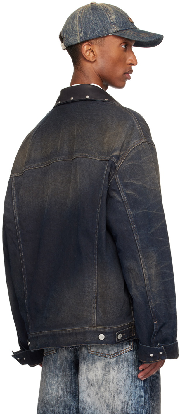 Acne Studios Blue Oversized Fit Denim Jacket Acne Studios
