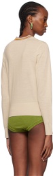 Dries Van Noten Off-White V-Neck Sweater