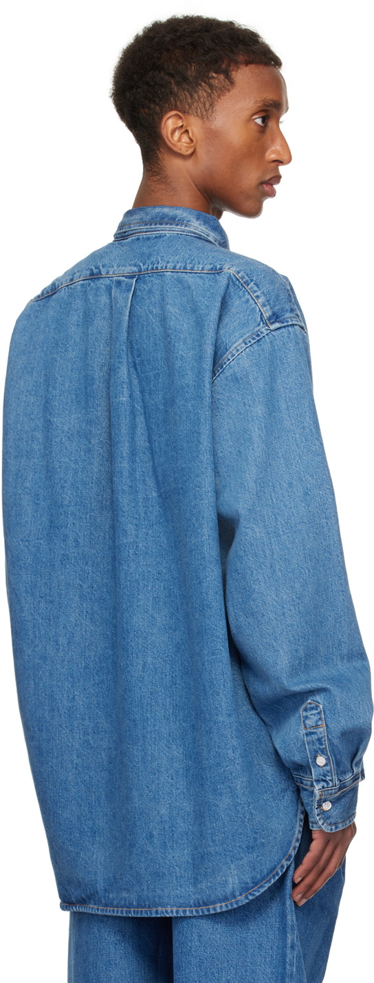 The Frankie Shop Blue Sinclair Denim Shirt
