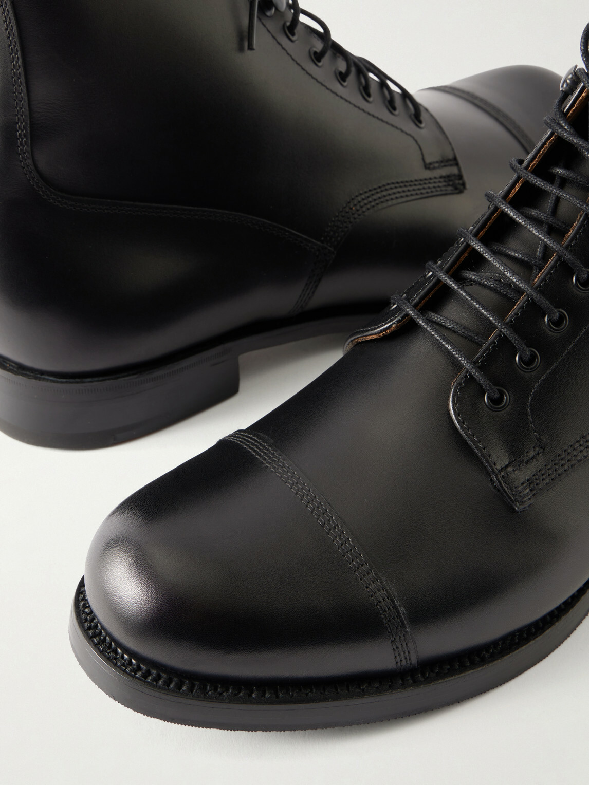 Grenson - Randall Leather Lace-Up Boots - Black