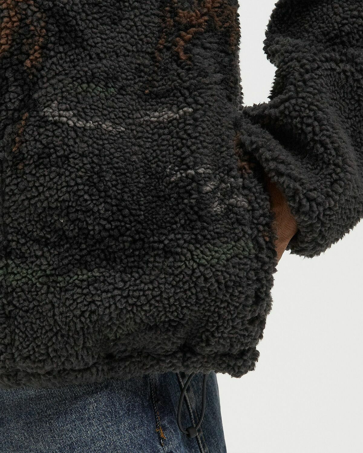 Levis IDYLLWILD SHERPA POPOVER Black Mens Fleece Jacket