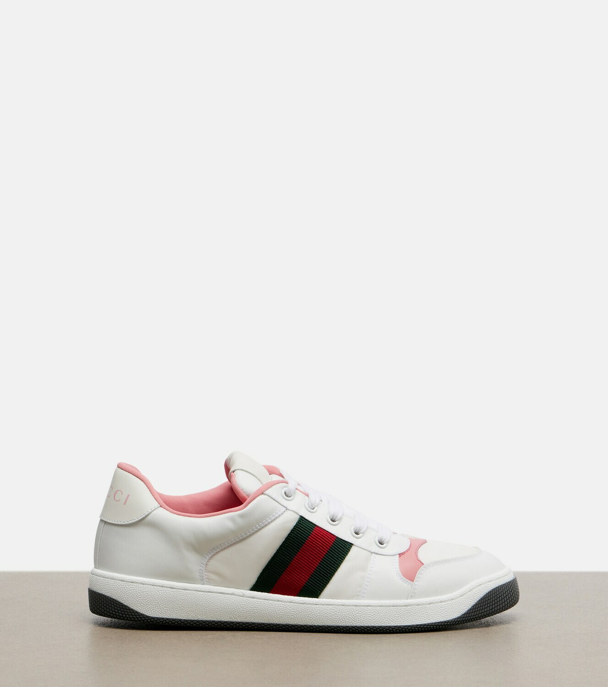 Gucci Screener leather-trimmed sneakers