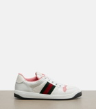 Gucci Screener leather-trimmed sneakers