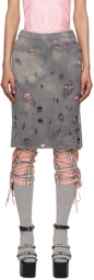 Ashley Williams Gray Cozette Midi Skirt