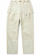 KAPITAL - Lumber Straight-Leg Logo-Appliquéd Cotton-Canvas Trousers - Neutrals