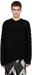 Feng Chen Wang Black Layered Sweater