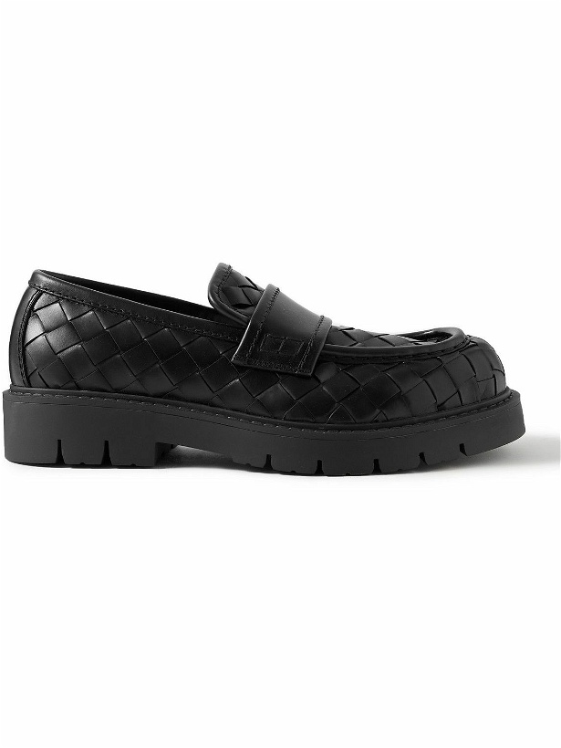 Photo: Bottega Veneta - Haddock Intrecciato Leather Loafers - Black