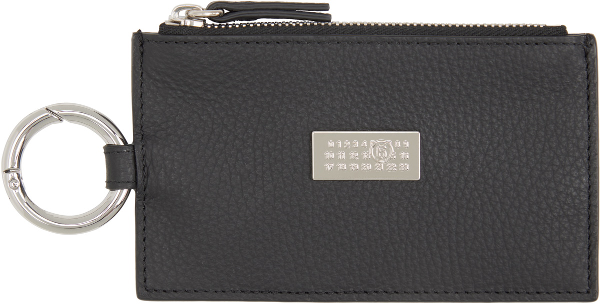 MM6 Maison Margiela Black Stitch Card Holder MM6 Maison Margiela
