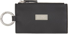 MM6 Maison Margiela Black Zip Card Holder