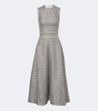 Safiyaa Ornette tweed midi dress
