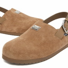 Dolce & Gabbana Men's Badge Logo Suede Clog in Hazelnut