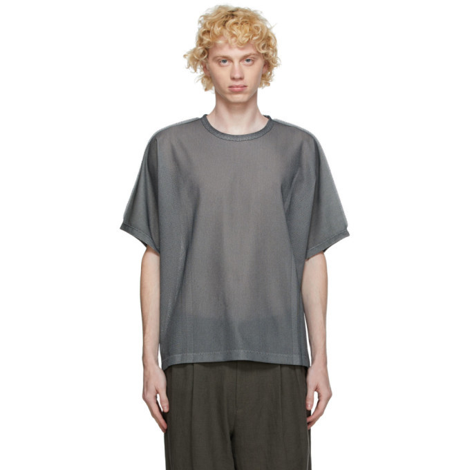 Issey Miyake Men White Crepe T-Shirt Issey Miyake Men