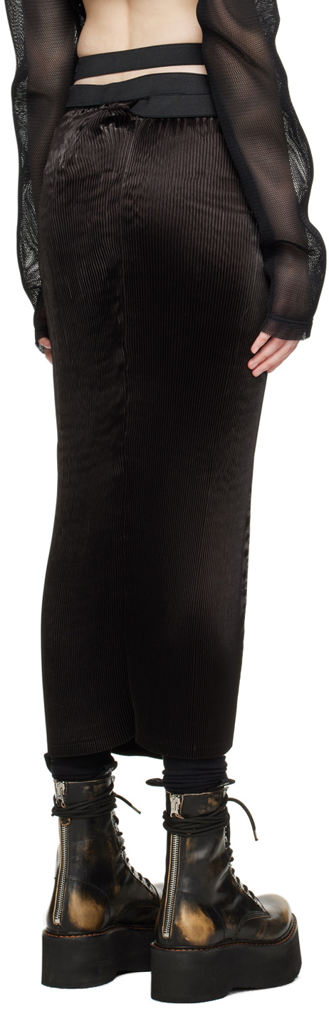 JUNYA WATANABE SS2013 BLACK ZIP MIDI SKIRT