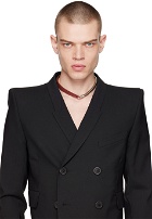 Rick Owens Brown & Silver Snakechain Necklace