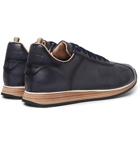 Officine Creative - Keino Polished-Leather Sneakers - Men - Navy
