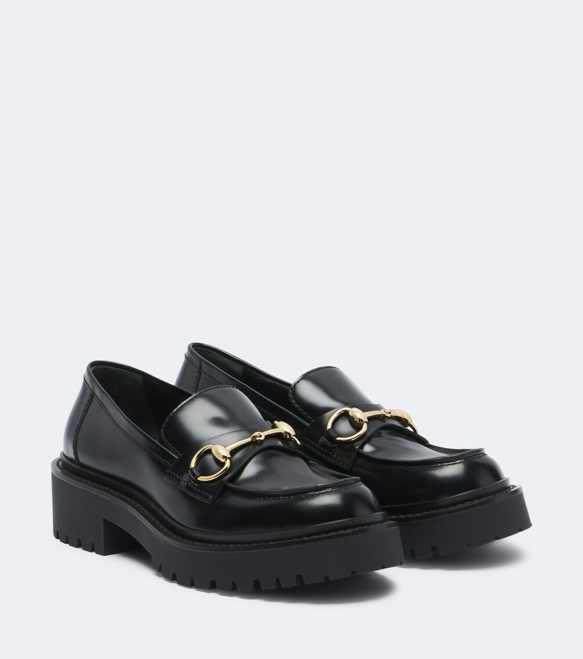 Gucci Rhody Horsebit leather platform loafers