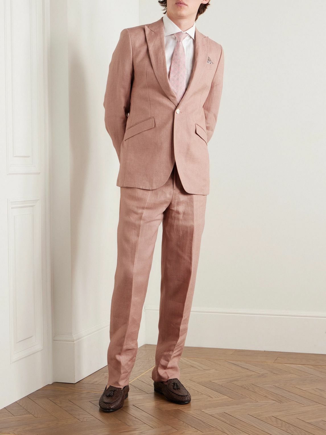 Favourbrook - Slim-Fit Linen Suit Jacket - Pink