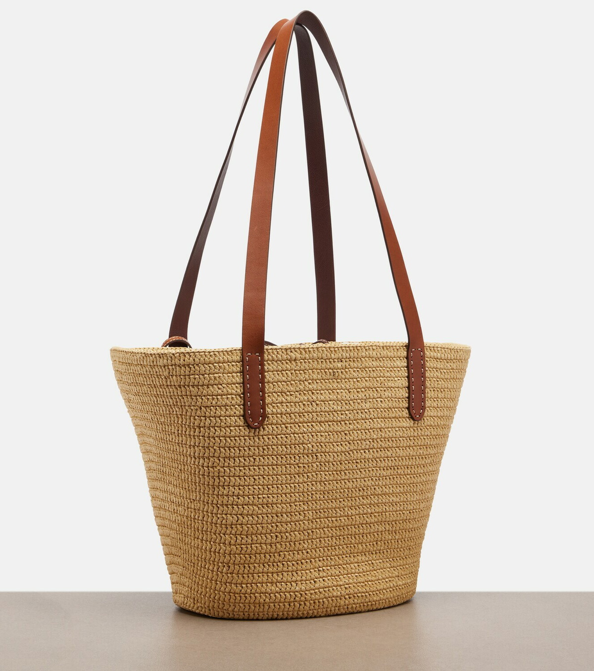Prada Medium raffia-effect crochet basket bag